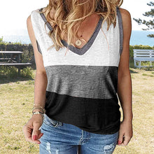 Load image into Gallery viewer, Women's Summer V-neck Sleeveless Stitching Vest