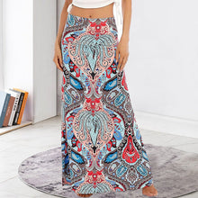 Load image into Gallery viewer, Bohemian High Waisted Maxi Skirt