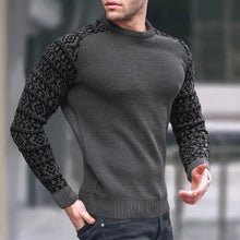 Load image into Gallery viewer, Men's Knitted Waffle Plaid Slimming Top