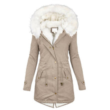 Load image into Gallery viewer, Women Winter Parka Coat Fur Collar Hooded Jacket