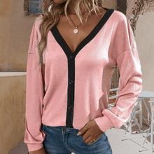 Load image into Gallery viewer, Women's V-Neck Cropped Cardigan Sweaters
