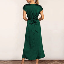 Load image into Gallery viewer, Satin Sleeveless Elegant Light Evening Dress