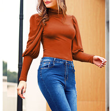 Load image into Gallery viewer, Women's Long Sleeve Slim Fit Turtleneck Basic T-Shirts