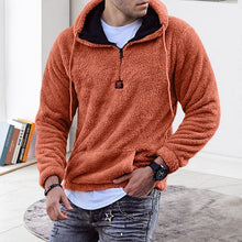 Load image into Gallery viewer, Fuzzy Sweatshirt With Stand-up Collar