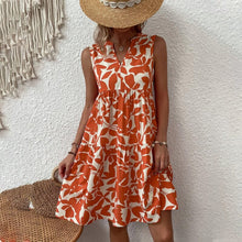 Load image into Gallery viewer, Notched Neck Tiered Dress