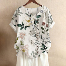 Load image into Gallery viewer, Cotton Linen Vintage T-Shirt