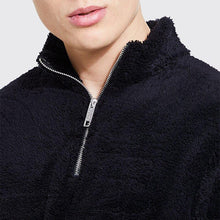 Load image into Gallery viewer, Mens Fuzzy Sherpa Pullover Long Sleeve Fleece Sweatshirts