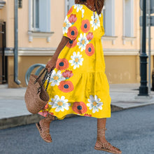 Load image into Gallery viewer, Casual Print Patchwork Dresses