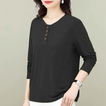 Load image into Gallery viewer, Solid Color Versatile Round Neck Tops
