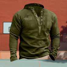Load image into Gallery viewer, Men's Outdoor Fleece Henley Collar Sports Sweatshirt