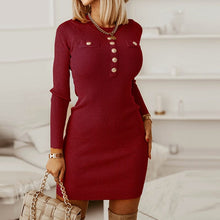 Load image into Gallery viewer, Button Thread Hip Skirt