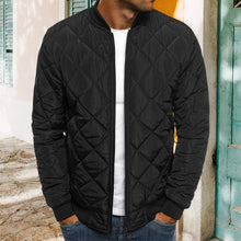 Load image into Gallery viewer, Men's Bomber Quilted Diamond Padded Jacket