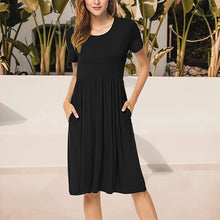 Load image into Gallery viewer, Pocket Crew Neck Dress