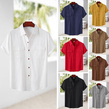 Load image into Gallery viewer, Men's Linen Short Sleeve Shirt