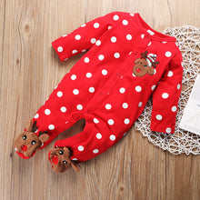 Load image into Gallery viewer, Reindeer Pattern Baby Outing Romper