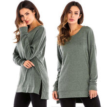 Load image into Gallery viewer, Women's Side Split Loose Casual Pullover Tunic Tops