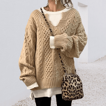 Load image into Gallery viewer, Slouchy Cable Knit Sweater
