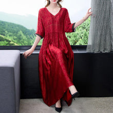 Load image into Gallery viewer, Mid Sleeve Printed Long Dress