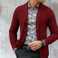 Load image into Gallery viewer, Men's Cardigan Single Breasted Knit Top
