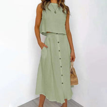 Load image into Gallery viewer, Holiday Leisure Cotton Two-pieces Suits