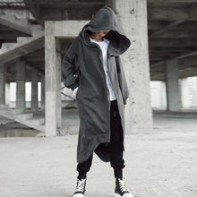 Load image into Gallery viewer, Unisex Long Sleeve Hooded Long Coat