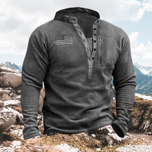 Load image into Gallery viewer, Men's Outdoor Fleece Henley Collar Sports Sweatshirt