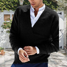 Load image into Gallery viewer, Solid Slim Long-sleeved V-neck Sweater