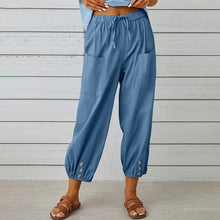 Load image into Gallery viewer, High Waist Button Cropped Pants