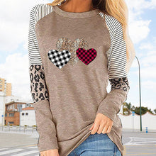 Load image into Gallery viewer, Long Sleeve Paneled Casual Crewneck T-Shirt