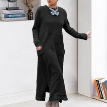 Load image into Gallery viewer, Long Crew Neck Pullover Knit Dress