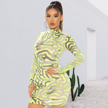 Load image into Gallery viewer, Long Sleeve High Waist Casual Dress