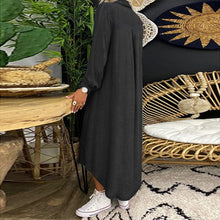 Load image into Gallery viewer, Women's Solid Color Long Sleeve Casual Denim Dress