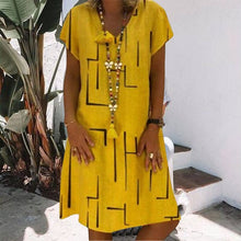 Load image into Gallery viewer, Short Sleeve Printed Women's Dress