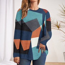 Load image into Gallery viewer, Geometric Contrast Print T-shirt