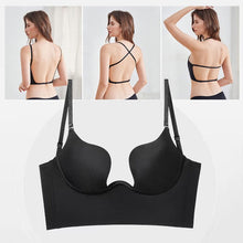 Load image into Gallery viewer, Deep U Plunge Push Up Backless Bra