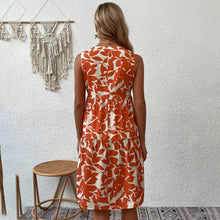 Load image into Gallery viewer, Notched Neck Tiered Dress