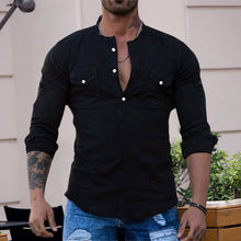 Load image into Gallery viewer, Solid Color Slim Fit Long Sleeve T-Shirt