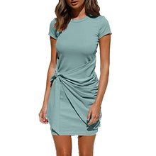Load image into Gallery viewer, Knotted Short Sleeve Dress