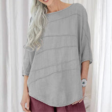 Load image into Gallery viewer, Striped Dolman Sleeve Casual Cotton Top