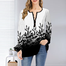 Load image into Gallery viewer, Open Collar Ruffle Sleeve Oversized T-Shirt