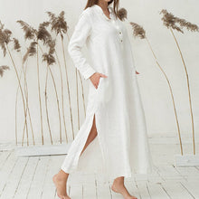 Load image into Gallery viewer, Slit Shirt Dress