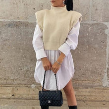 Load image into Gallery viewer, Solid Color Sleeveless Turtleneck Sweater