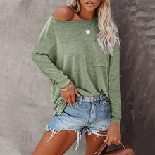 Load image into Gallery viewer, Pocket Slit Long Sleeve T-Shirt