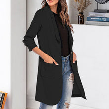 Load image into Gallery viewer, Three-quarter Sleeve Women's Mid-length Pocket Coat