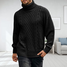 Load image into Gallery viewer, Men's Solid Long-sleeved Knit Turtleneck Sweater