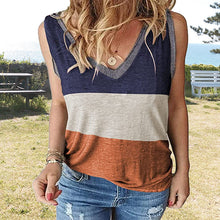 Load image into Gallery viewer, Women's Summer V-neck Sleeveless Stitching Vest