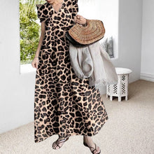 Load image into Gallery viewer, Leopard Print Commuter Long Dress