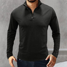 Load image into Gallery viewer, High-neck Long-sleeved Zippered T-shirt