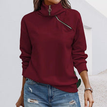 Load image into Gallery viewer, Women's Casual Sweatshirt Long Sleeve 1/4 Zipper Collar