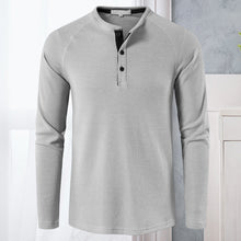 Load image into Gallery viewer, Men's Henley Casual Long Sleeve T-Shirts